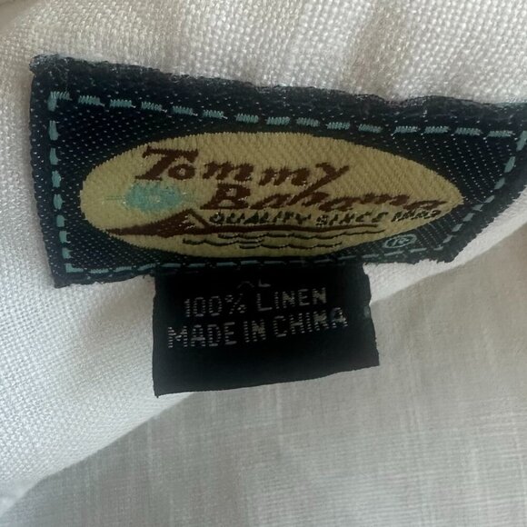 Tommy Bahama 100% Linen White Button-Down Shirt Top Travel Beach Size XL Men's - Picture 12 of 12